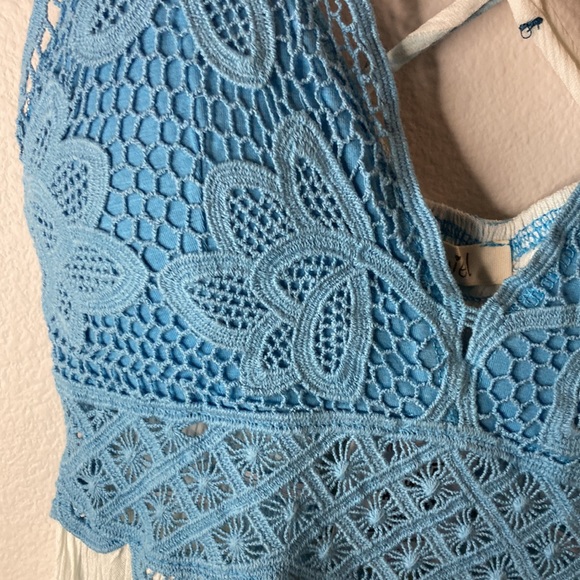 La Miel Blue Boho Top - Picture 3 of 7